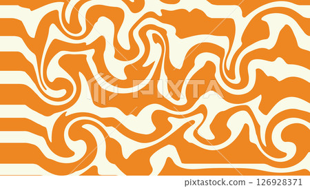 Retro Caramel Swirl Liquid Texture Pattern with Orange and Yellow Waves for Vintage Dessert Design Retro Caramel Swirl Liquid Texture Pattern with Orange and Yellow Waves for Vintage Dessert Design 126928371