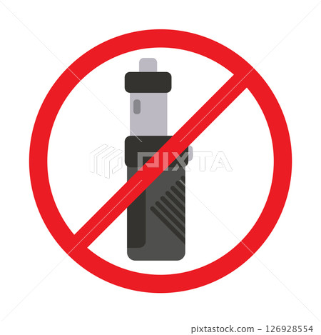 No smoking sign,no vaping isolated on white background. 126928554