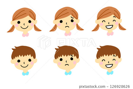 孩子們的各種臉部表情 126928626