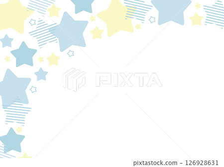 Star frame light blue yellow corner 126928631