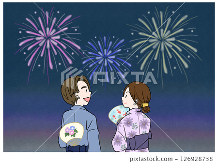 Fireworks as a couple 126928738