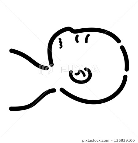 手寫_躺著_人_向量_24 126929100