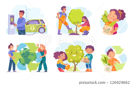 Promoting EcoFriendly Actions for a Sustainable Future is essential for our planet 126929662