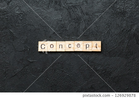 Concept word written on wood block. Concept text on table, concept Concept word written on wood block. Concept text on table, concept 126929878