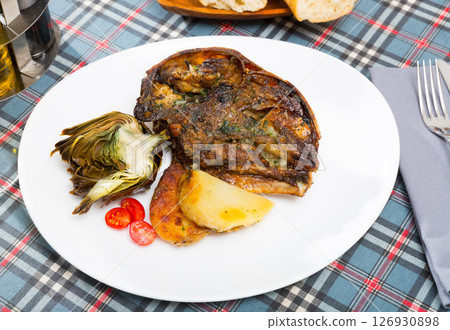 Baked head of lamb Baked head of lamb 126930898