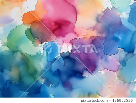 Multicolored drops and stains of watercolors Multicolored drops and stains of watercolors 126932536