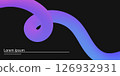 Abstract Color Background with Dynamic Gradient Line. Vector 3D Curve Ribbons in black background. Wavy colorful Graphic Design 126932931
