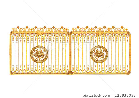 golden gates  isolated on white background 126933053