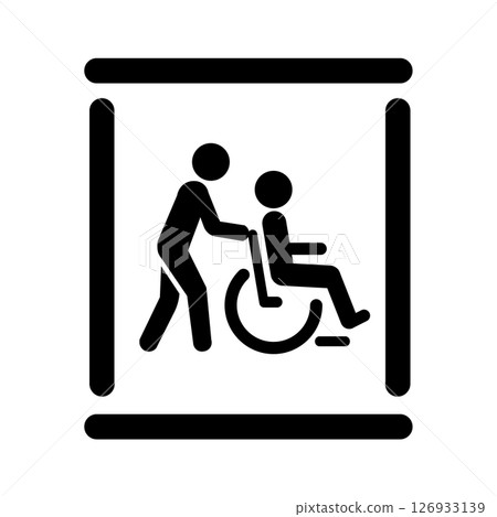 Barrier-free elevator icon Barrier-free elevator icon 126933139