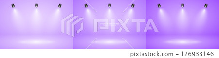 Empty studio abstract background, soft spotlight effect, smooth gradient and subtle stage lighting. Perfect for product showcases, presentations, branding, elegant display setup. Vector illustration Empty studio abstract background, soft spotlight effect, smooth gradient and subtle stage lighting. Perfect for product showcases, presentations, branding, elegant display setup. Vector illustration 126933146