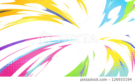 Colorful and pop shockwave effect background illustration_16:9 126933194