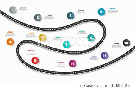 Infographic design template with place for your data. Vector illustration. 126933252