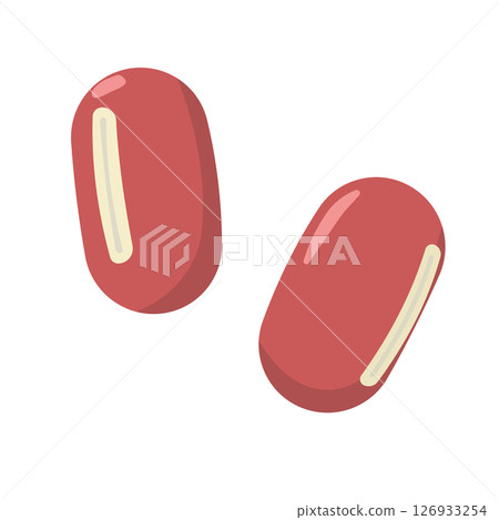 Red beans illustration 126933254
