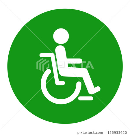 Wheelchair icon simple 126933620