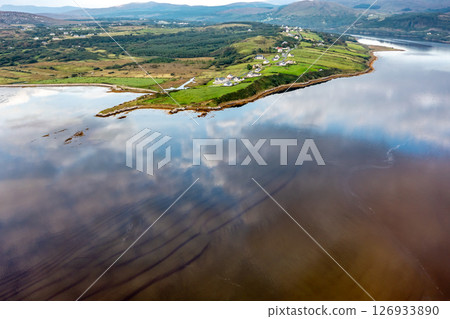 Aerial of Cor and Cullion by Lettermacaward, County Donegal, Ireland Aerial of Cor and Cullion by Lettermacaward, County Donegal, Ireland 126933890