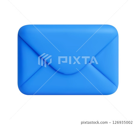 3d closed mail envelope icon. 3d closed mail envelope icon. 126935002