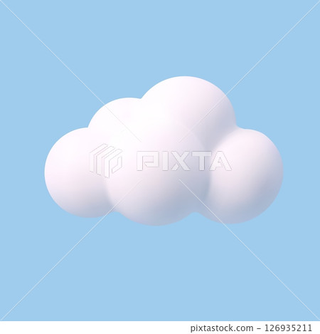 3d realistic simple cloud 126935211
