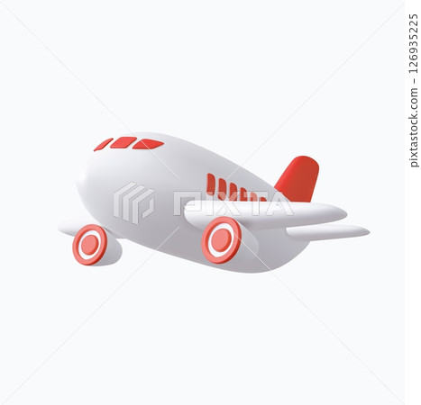 3d plane icon. 126935225