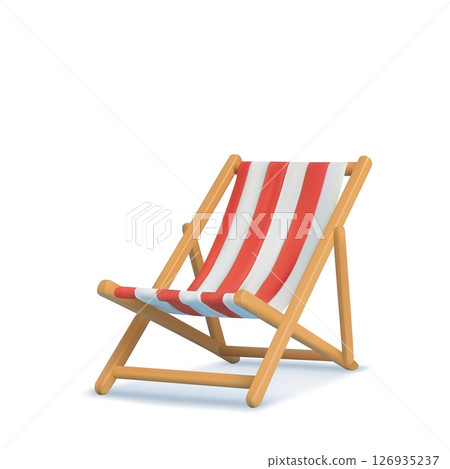 3D striped chair for relaxation. 126935237