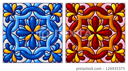 Mexican Talavera Tile Pattern 126935375