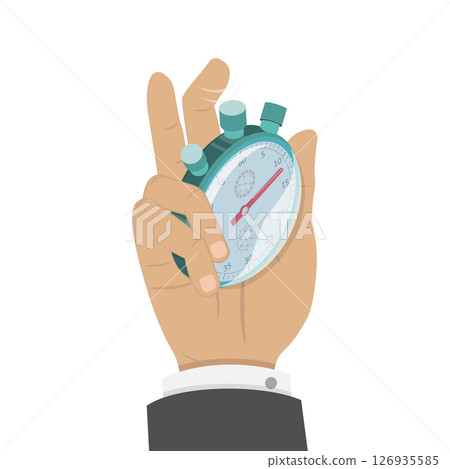 3D Isometric Flat  Illustration of Stopwatch, Time Management 126935585