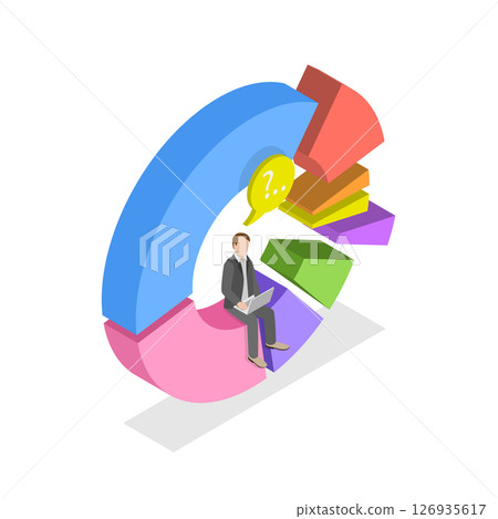 3D Isometric Flat Illustration of Financial Investment, Personal Finance Management 3D Isometric Flat Illustration of Financial Investment, Personal Finance Management 126935617