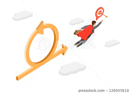 3D Isometric Flat Illustration of Agile and Project Management, Collaboration and Improvement 3D Isometric Flat Illustration of Agile and Project Management, Collaboration and Improvement 126935618