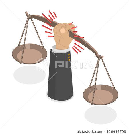 3D Isometric Flat Illustration of Civil Rights, Law and Justice 3D Isometric Flat Illustration of Civil Rights, Law and Justice 126935708