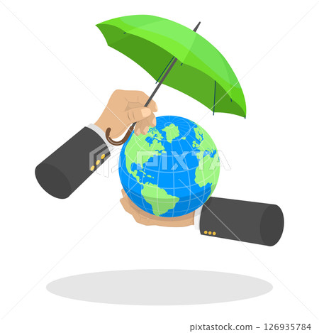 3D Isometric Flat  Illustration of Save The World, Environment Day Showcasing Ways To Protect The Earth And Conserve Resources 126935784
