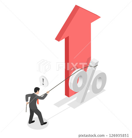 3D Isometric Flat  Illustration of Investment Profit , Sustainable Earnings Over An Extended Period Of Time 126935851