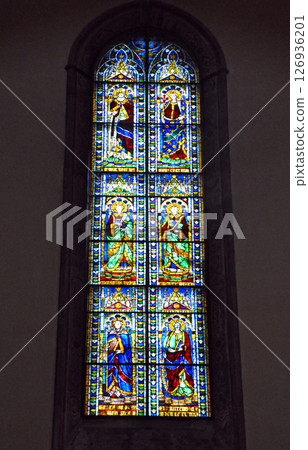 Italy Florence Duomo stained glass Italy Florence Duomo stained glass 126936201