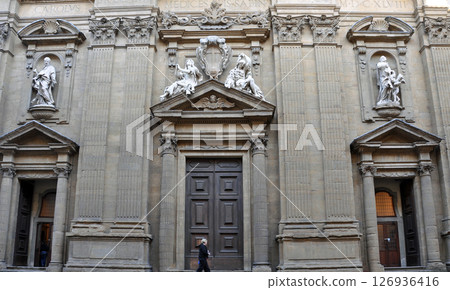 Facade of the Church of San Gaetano, Florence, Italy 126936416