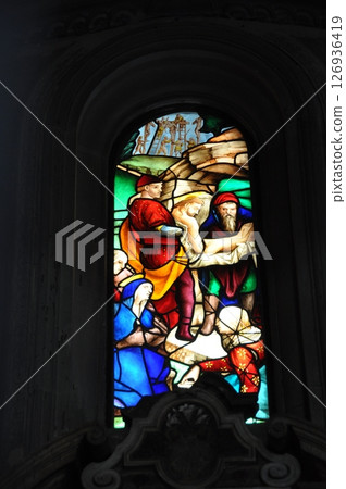 Italy, Florence, Santa Felicita Church, Chapel, Stained Glass 126936419
