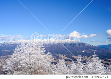 【長野縣】從入笠山頂眺望八嶽山脈 126937371