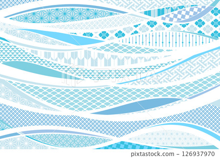 適合夏季的酷炫日式圖案背景圖 126937970