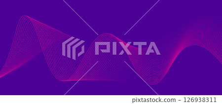 Wavy pink lines create a vibrant abstract design Wavy pink lines create a vibrant abstract design 126938311