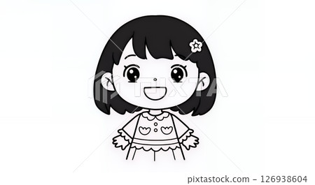 可愛的女孩繪本 可愛的女孩繪本 126938604