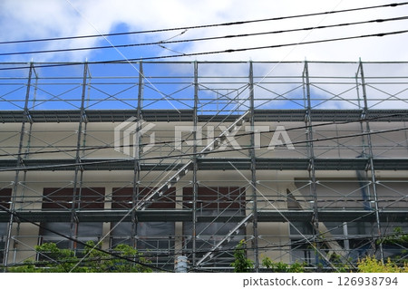 Image of external scaffolding (framework scaffolding) Image of external scaffolding (framework scaffolding) 126938794