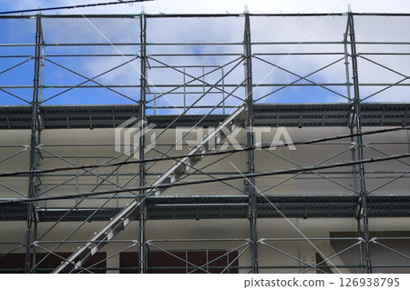 Image of external scaffolding (framework scaffolding) Image of external scaffolding (framework scaffolding) 126938795