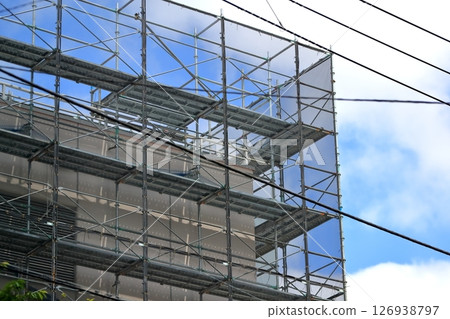 Image of external scaffolding (framework scaffolding) Image of external scaffolding (framework scaffolding) 126938797