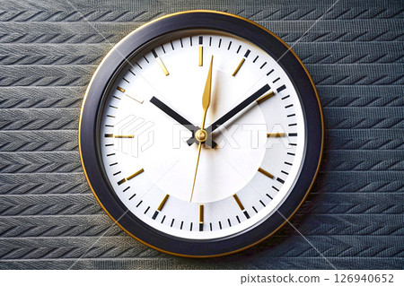 The wall clock shows ten o'clock nine minutes 126940652