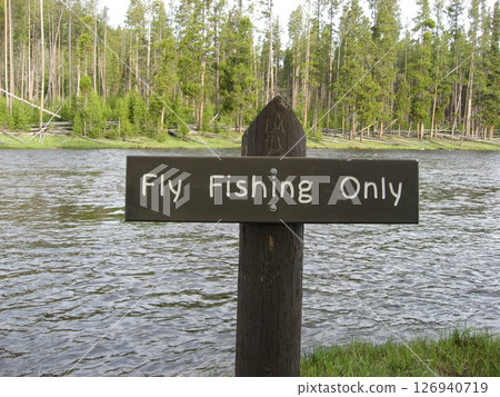 Fly Fishing Only sign Fly Fishing Only sign 126940719