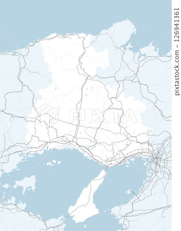 日本兵庫縣及週邊縣的簡易公路地圖 日本兵庫縣及週邊縣的簡易公路地圖 126941361