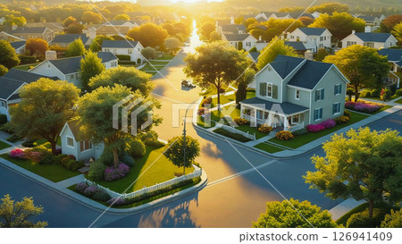 Quiet residential area model 126941409