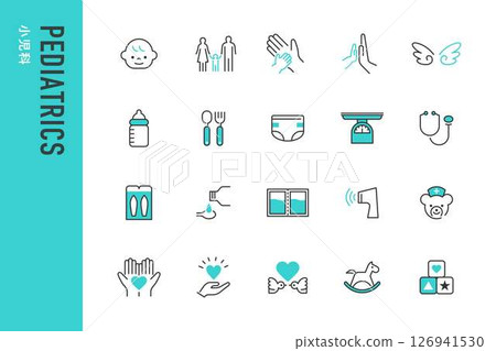 與兒科相關的 20 個可編輯向量圖示集 126941530