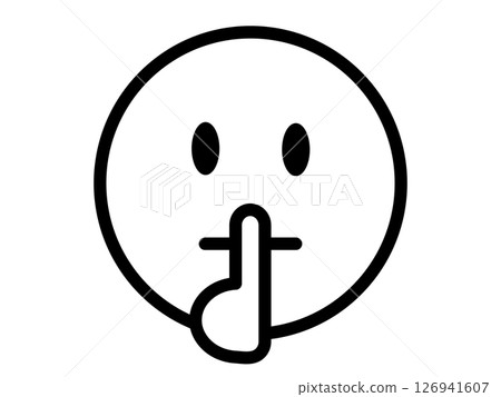Secret icon (secret mark, quiet face) 126941607