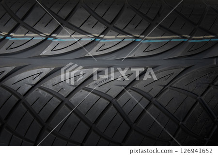 Car tire background, Tyre texture closeup background. Car tire background, Tyre texture closeup background. 126941652