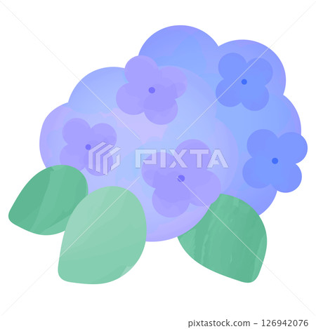 Illustration of hydrangea in watercolor style 126942076