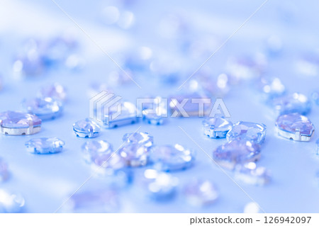 Cool and sparkling blue rhinestones Cool and sparkling blue rhinestones 126942097