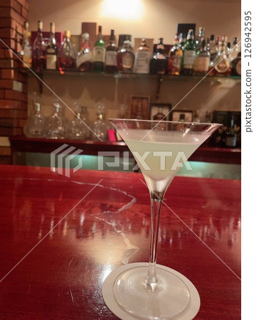 Blue cocktail in the bar Blue cocktail in the bar 126942595